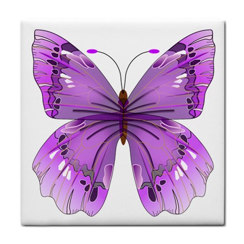 Purple Awareness Butterfly Face Towel from ArtsNow.com Front