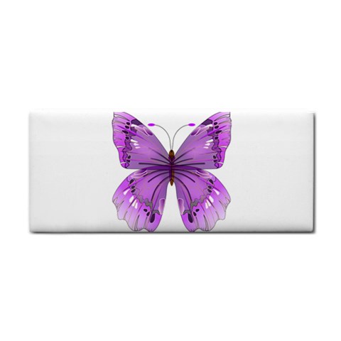 Purple Awareness Butterfly Hand Towel from ArtsNow.com Front