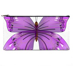 Purple Awareness Butterfly Pencil Case from ArtsNow.com Front