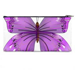 Purple Awareness Butterfly Pencil Case from ArtsNow.com Back