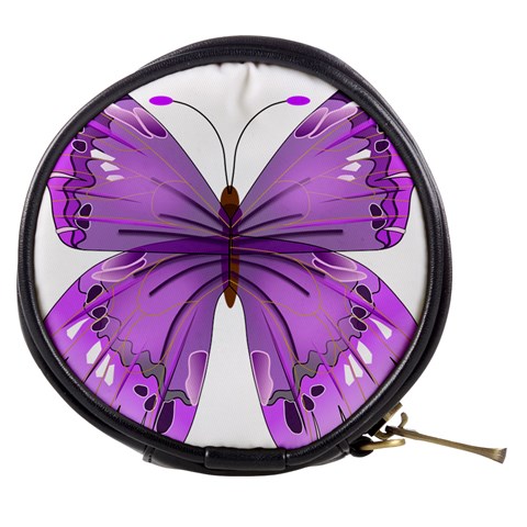 Purple Awareness Butterfly Mini Makeup Case from ArtsNow.com Front