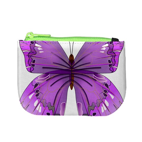 Purple Awareness Butterfly Coin Change Purse from ArtsNow.com Front