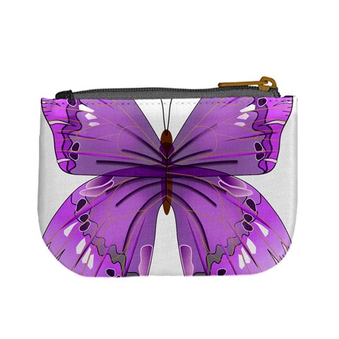 Purple Awareness Butterfly Coin Change Purse from ArtsNow.com Back