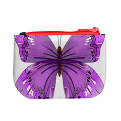 Purple Awareness Butterfly Coin Change Purse from ArtsNow.com Back