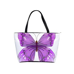 Purple Awareness Butterfly Large Shoulder Bag from ArtsNow.com Front