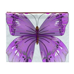 Purple Awareness Butterfly Cosmetic Bag (XL) from ArtsNow.com Front