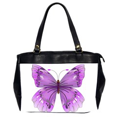 Purple Awareness Butterfly Oversize Office Handbag (Two Sides) from ArtsNow.com Front