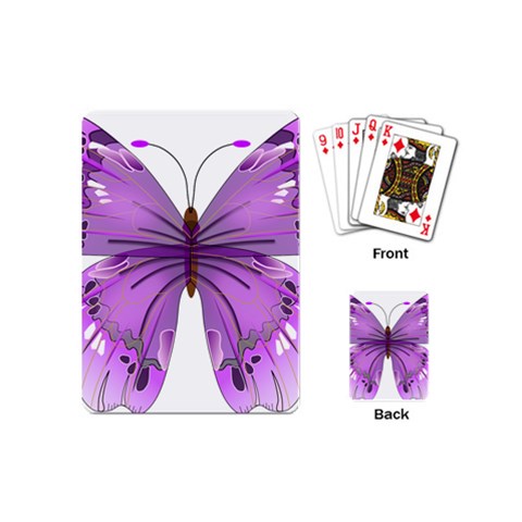 Purple Awareness Butterfly Playing Cards (Mini) from ArtsNow.com Back