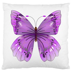 Purple Awareness Butterfly Large Cushion Case (Two Sided)  from ArtsNow.com Front