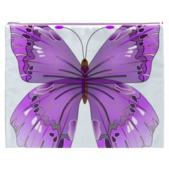 Purple Awareness Butterfly Cosmetic Bag (XXXL) from ArtsNow.com Front