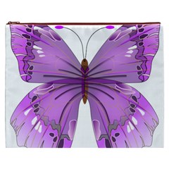 Purple Awareness Butterfly Cosmetic Bag (XXXL) from ArtsNow.com Front