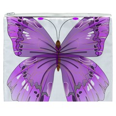 Purple Awareness Butterfly Cosmetic Bag (XXXL) from ArtsNow.com Front