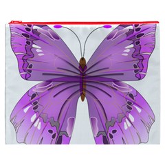 Purple Awareness Butterfly Cosmetic Bag (XXXL) from ArtsNow.com Front