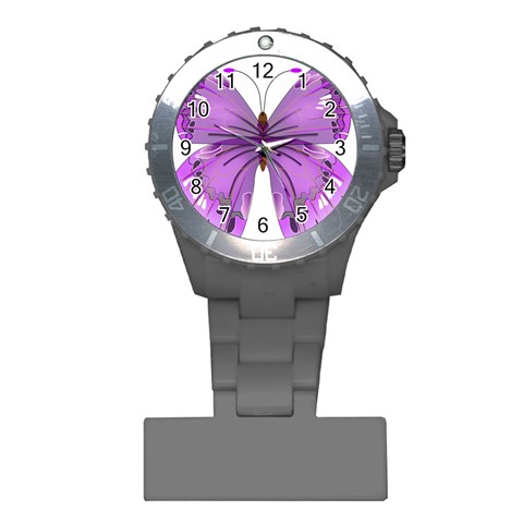 Purple Awareness Butterfly Nurses Watch from ArtsNow.com Front