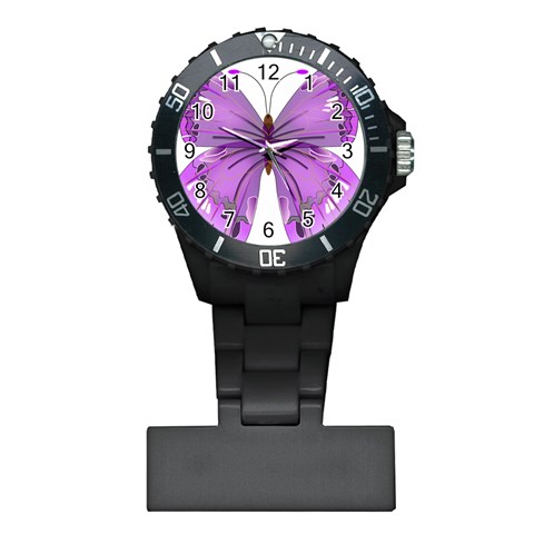 Purple Awareness Butterfly Nurses Watch from ArtsNow.com Front