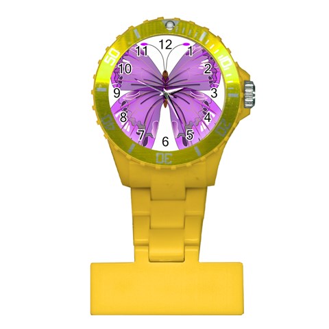 Purple Awareness Butterfly Nurses Watch from ArtsNow.com Front