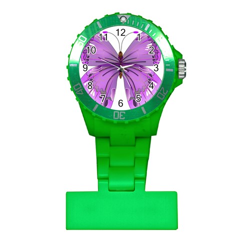 Purple Awareness Butterfly Nurses Watch from ArtsNow.com Front