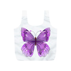 Purple Awareness Butterfly Reusable Bag (S) from ArtsNow.com Front