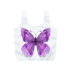 Purple Awareness Butterfly Reusable Bag (S) from ArtsNow.com Back