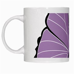 Purple Awareness Butterfly 2 White Coffee Mug from ArtsNow.com Left