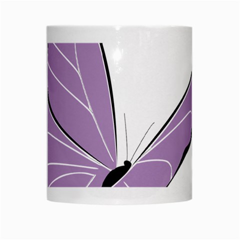 Purple Awareness Butterfly 2 White Coffee Mug from ArtsNow.com Center