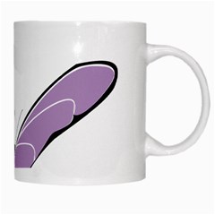 Purple Awareness Butterfly 2 White Coffee Mug from ArtsNow.com Right