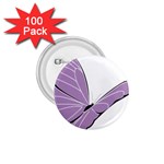 Purple Awareness Butterfly 2 1.75  Button (100 pack)