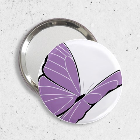 Purple Awareness Butterfly 2 Handbag Mirror (2.25 ) from ArtsNow.com Front