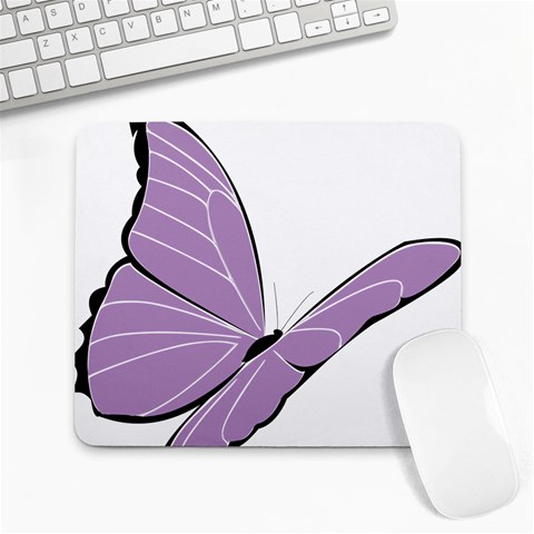 Purple Awareness Butterfly 2 Large Mouse Pad (Rectangle) from ArtsNow.com Front