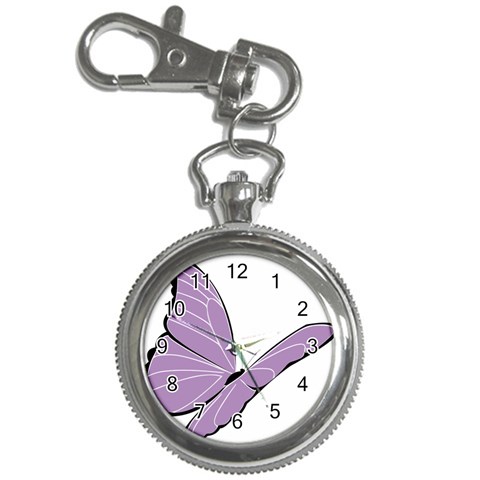 Purple Awareness Butterfly 2 Key Chain Watch from ArtsNow.com Front