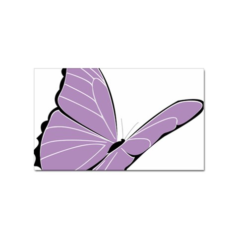 Purple Awareness Butterfly 2 Sticker (Rectangle) from ArtsNow.com Front