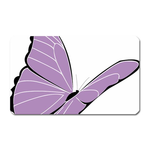 Purple Awareness Butterfly 2 Magnet (Rectangular) from ArtsNow.com Front