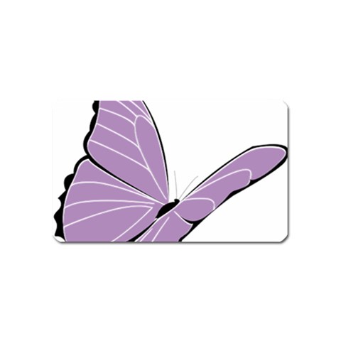 Purple Awareness Butterfly 2 Magnet (Name Card) from ArtsNow.com Front