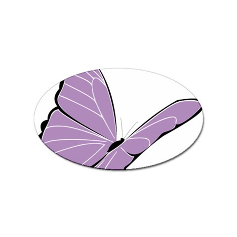 Purple Awareness Butterfly 2 Sticker 10 Pack (Oval) from ArtsNow.com Front