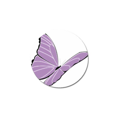 Purple Awareness Butterfly 2 Golf Ball Marker from ArtsNow.com Front