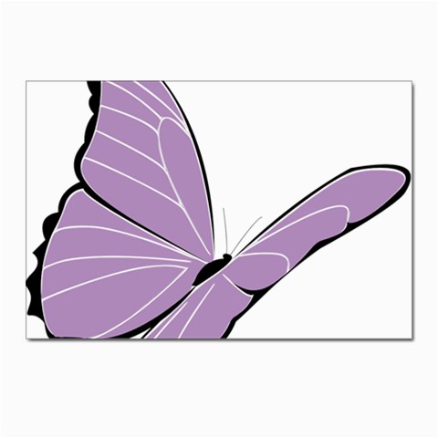 Purple Awareness Butterfly 2 Postcard 4 x 6  (10 Pack) from ArtsNow.com Front