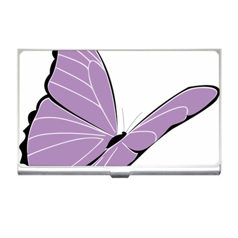 Purple Awareness Butterfly 2 Business Card Holder from ArtsNow.com Front