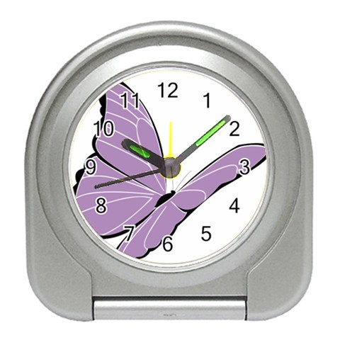 Purple Awareness Butterfly 2 Desk Alarm Clock from ArtsNow.com Front