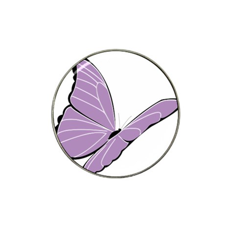 Purple Awareness Butterfly 2 Golf Ball Marker (for Hat Clip) from ArtsNow.com Front