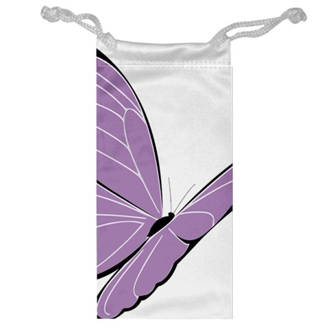 Purple Awareness Butterfly 2 Jewelry Bag from ArtsNow.com Front