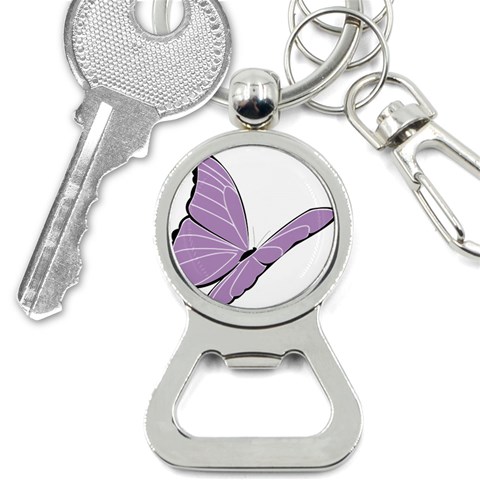 Purple Awareness Butterfly 2 Bottle Opener Key Chain from ArtsNow.com Front