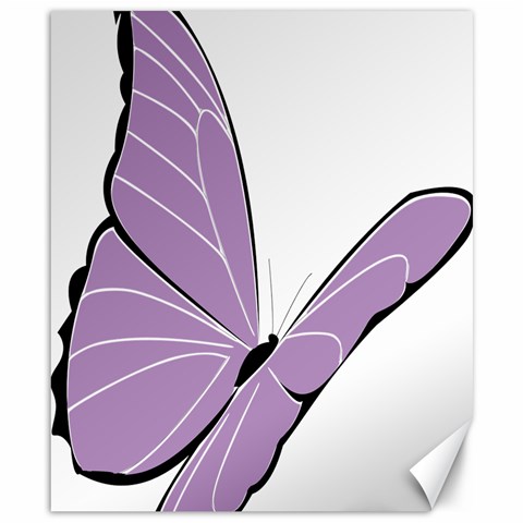 Purple Awareness Butterfly 2 Canvas 8  x 10  (Unframed) from ArtsNow.com 8.15 x9.66  Canvas - 1