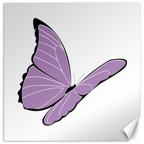 Purple Awareness Butterfly 2 Canvas 16  x 16  (Unframed) from ArtsNow.com 15.2 x15.41  Canvas - 1