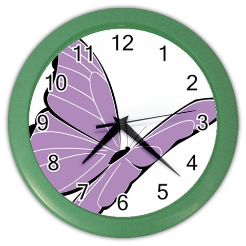 Purple Awareness Butterfly 2 Wall Clock (Color) from ArtsNow.com Front