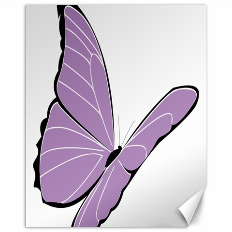 Purple Awareness Butterfly 2 Canvas 11  x 14  (Unframed) from ArtsNow.com 10.95 x13.48  Canvas - 1