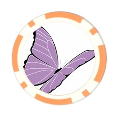 Purple Awareness Butterfly 2 Poker Chip from ArtsNow.com Front