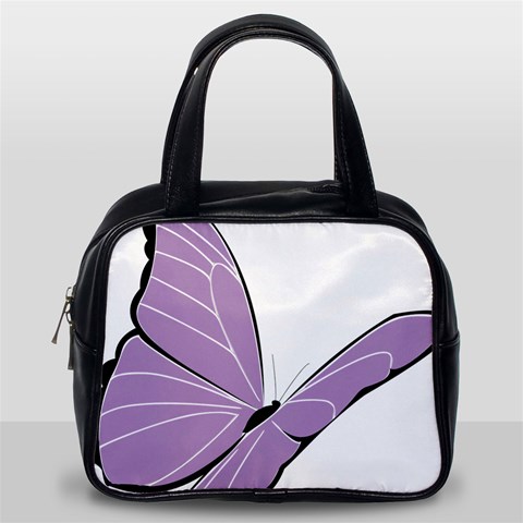 Purple Awareness Butterfly 2 Classic Handbag (One Side) from ArtsNow.com Front