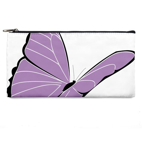 Purple Awareness Butterfly 2 Pencil Case from ArtsNow.com Front