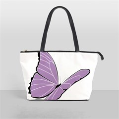 Purple Awareness Butterfly 2 Large Shoulder Bag from ArtsNow.com Front