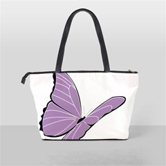 Purple Awareness Butterfly 2 Large Shoulder Bag from ArtsNow.com Back